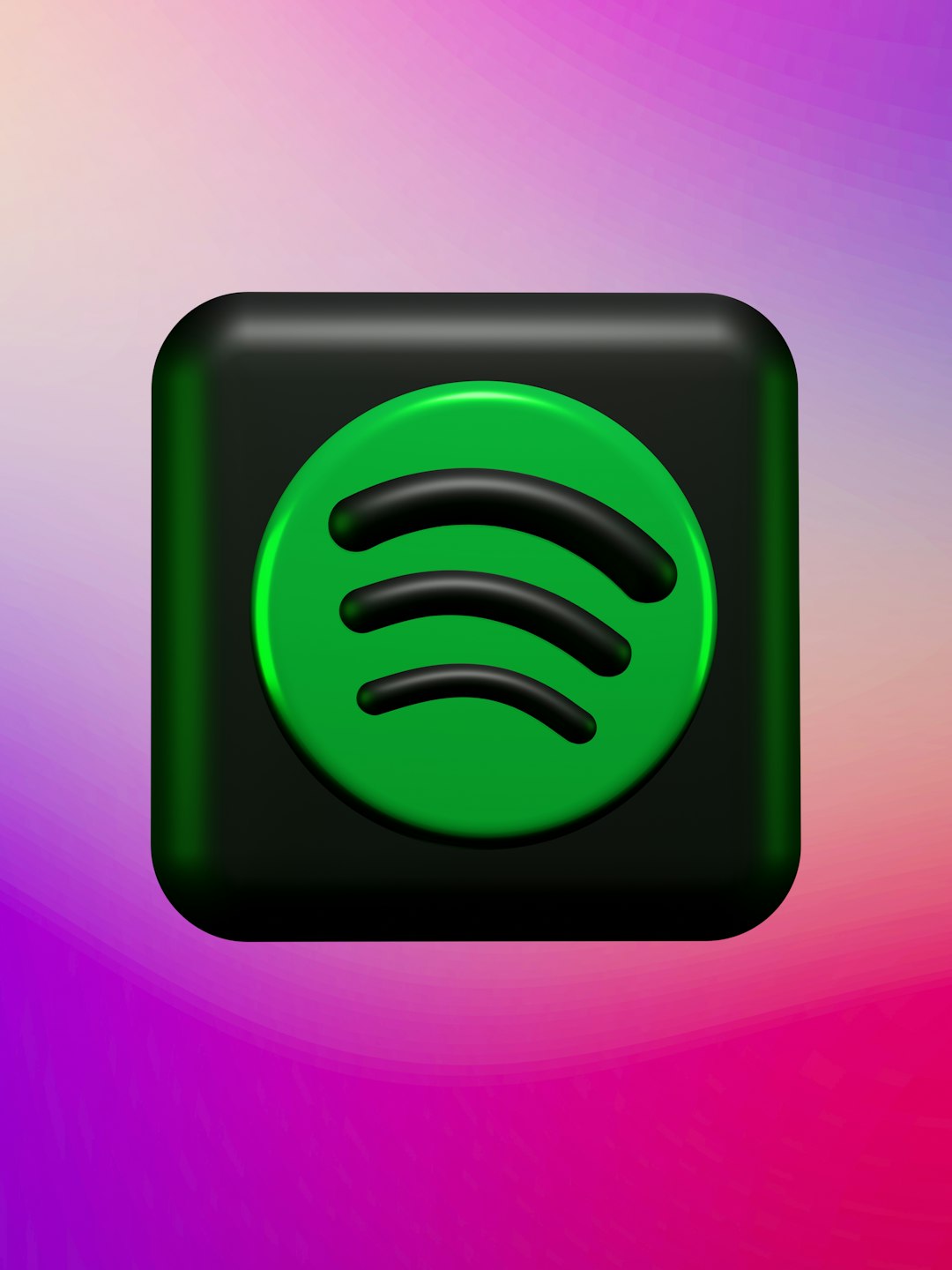 Spotify 3d Icon Concept. Dark Mode Style. Write me, if you need similar icons for your products
